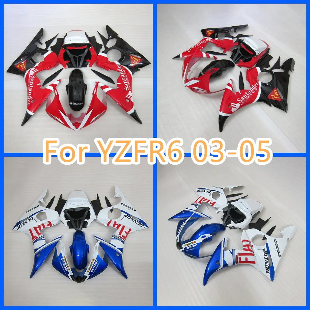 

Обвес мотоцикла для 2003 2004 2005 YZF-R6 YAMAHA YZF600 03-05 Кузов YZF R6 600CC Капот YZFR6 ABS ZXMT Комплект обтекателя