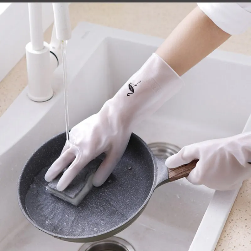 Waterproof Housework Cleaning Gloves Kitchen Cleaning Latex Laundry Dishwashing Gloves Wear Resistant Rubber Gloves