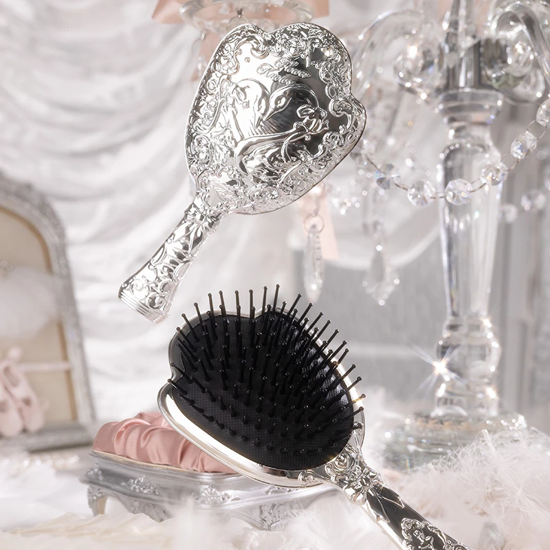 

Flower Knows Swan Ballet Series Paddle Hair Brush Air Cushion Hair Comb