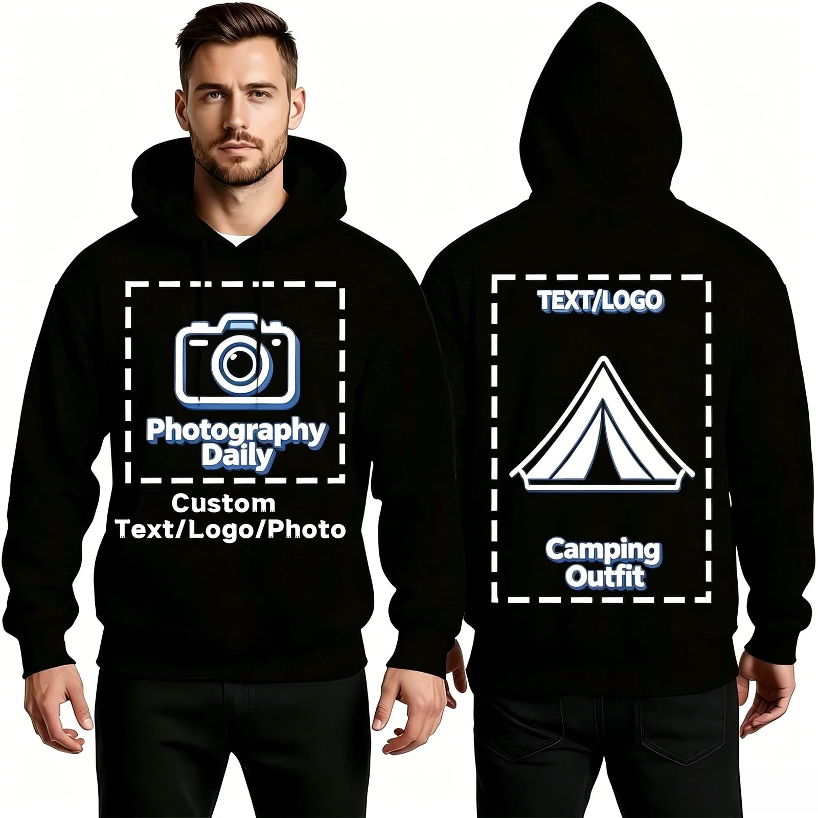 Custom Hobby Simple Career Identity T‑Shirt Partial/Double Sided Daily Wear Tee