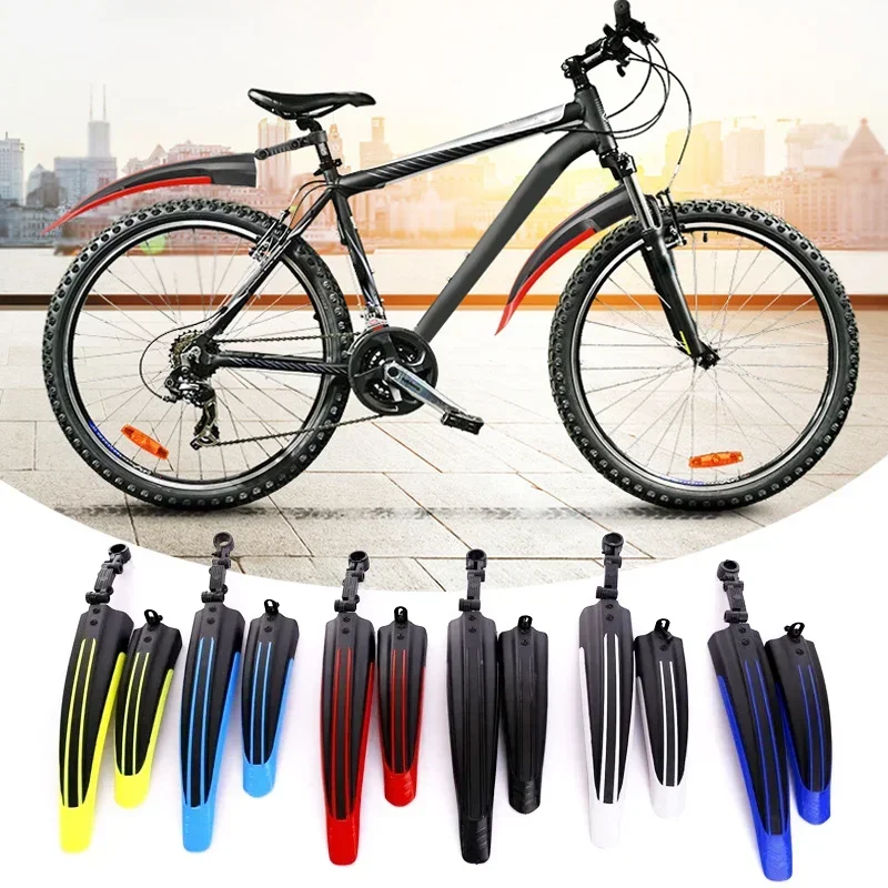 2pcs1Set Bicycle Mudguard Mountain Road Bike Fenders Mud Guards Set Bicycle Mudguard Wings for Cycling Front Rear Fender Durable