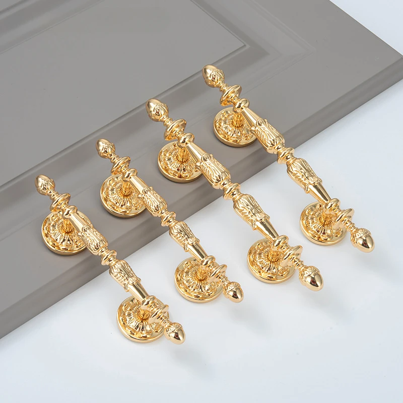 Elegant Golden Knobs & Handles, French Provincial & Shabby Chic, for Cabinets, Cupboards, Furniture view 4
