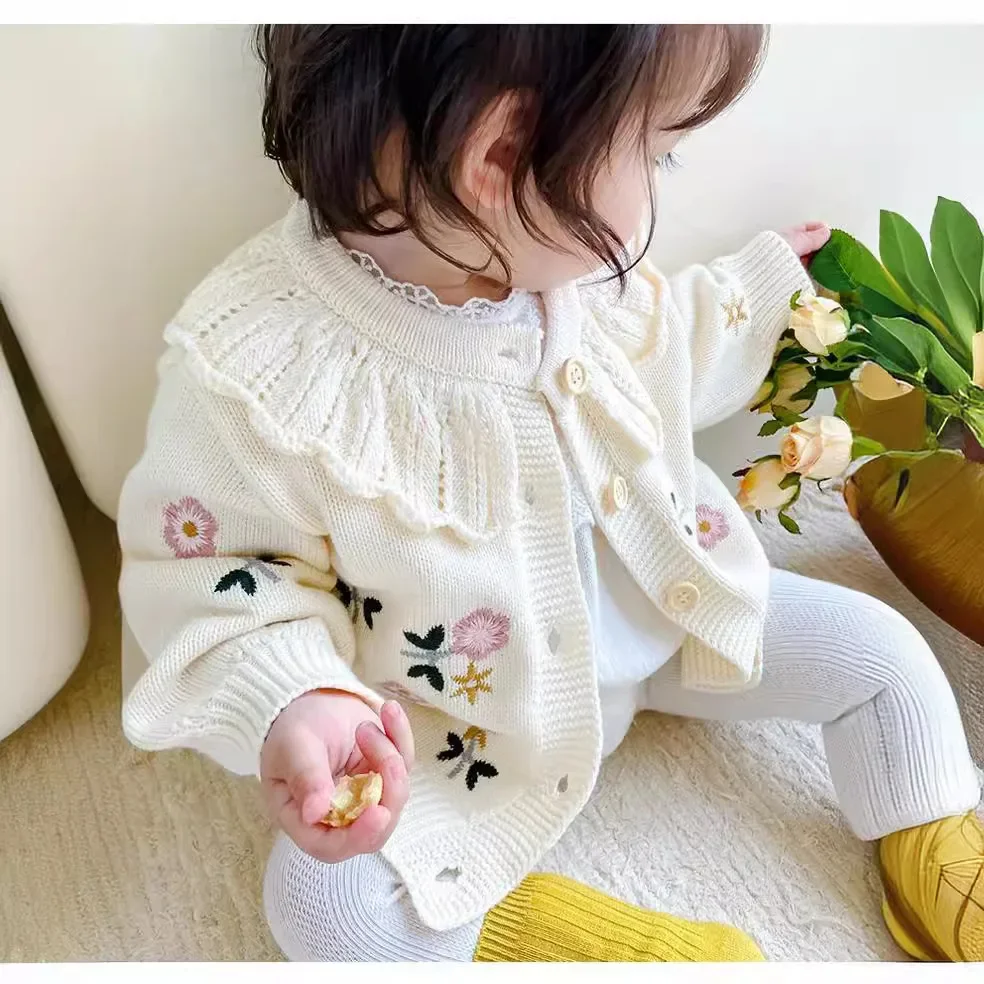 Frühlings-Cardigan für Babys – bezaubernder, gemütlicher Strickpullover für Neugeborene und Kleinkinder, leichtes Lagenoberteil für den Alltag