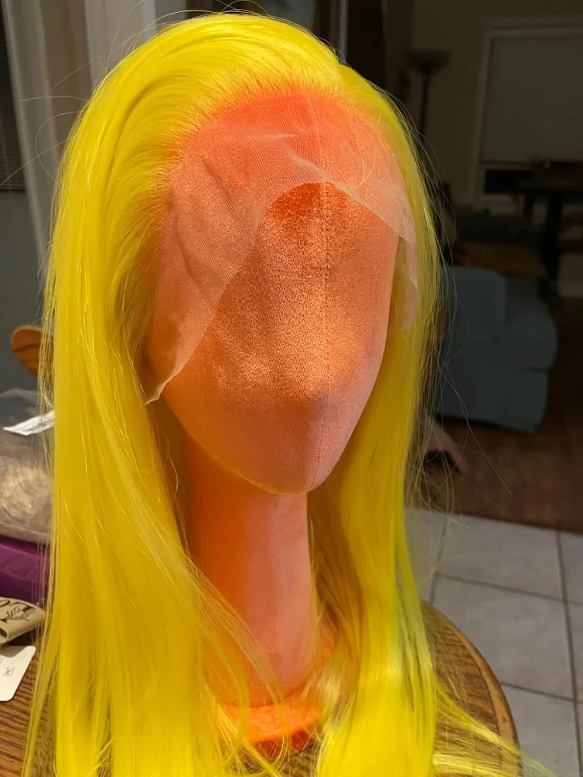 Синтетический парик Lu's Wigs Неоново-желтый 13x4 | AliExpress