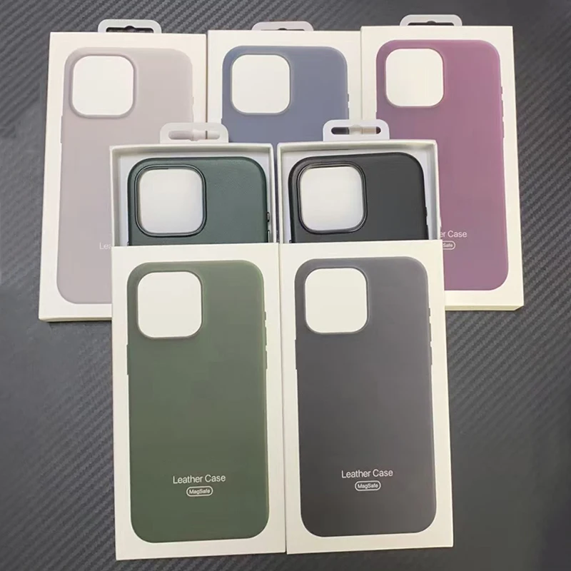 

Original Apple Leather With Magsafe Case For iPhone 15 16 14 Pro Max 16 15 14 Plus Wireless Charging Magnetic Cover 16 With Box