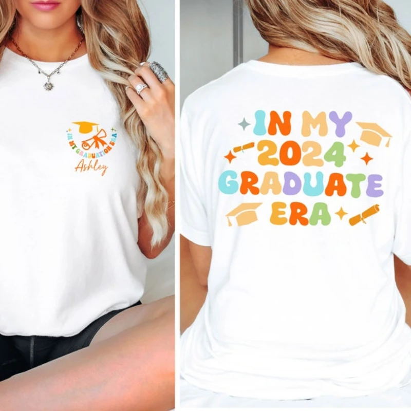 In My 2024 Graduate Era Shirt Custom Graduation T-Shirt Trendy Graduate Era Graduation 2024 Tee Senior 2024 Graduation Gift Tops