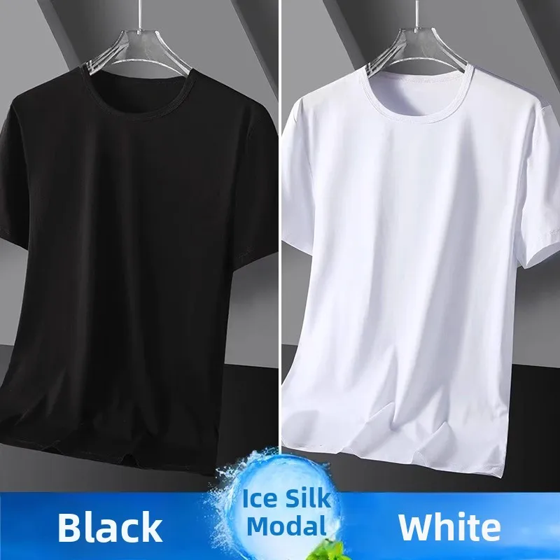 

Футболка Ice Silk ort Sve, мужская летняя тонкая рабочая круглая футболка Ne Qui Dry, универсальная, прохладная, дышащая, удобная, чистая...