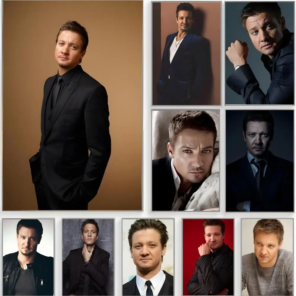 charming actor j-jeremy renner Poster Classic Wall Art  Home Decor  Peel and Stick Unframed