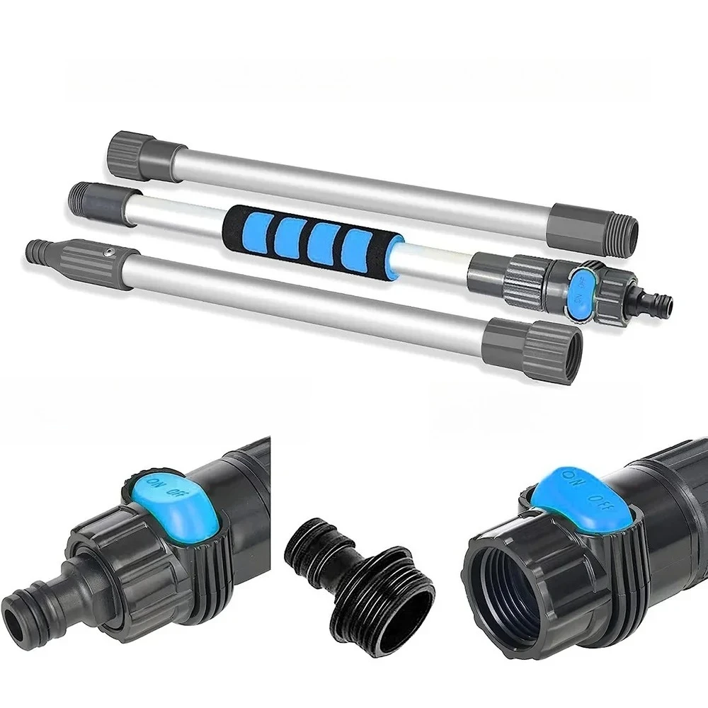 

L5-in-1 Car Washing Brush With Long Handle Cleaning Tools Kit With 56" Extension Pole Window Squeegee Sponge