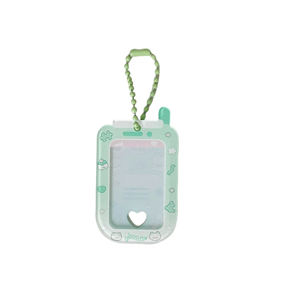 1 inch mobile phone modeling transparent photo frame pendant certificate photos key chain idol pendant