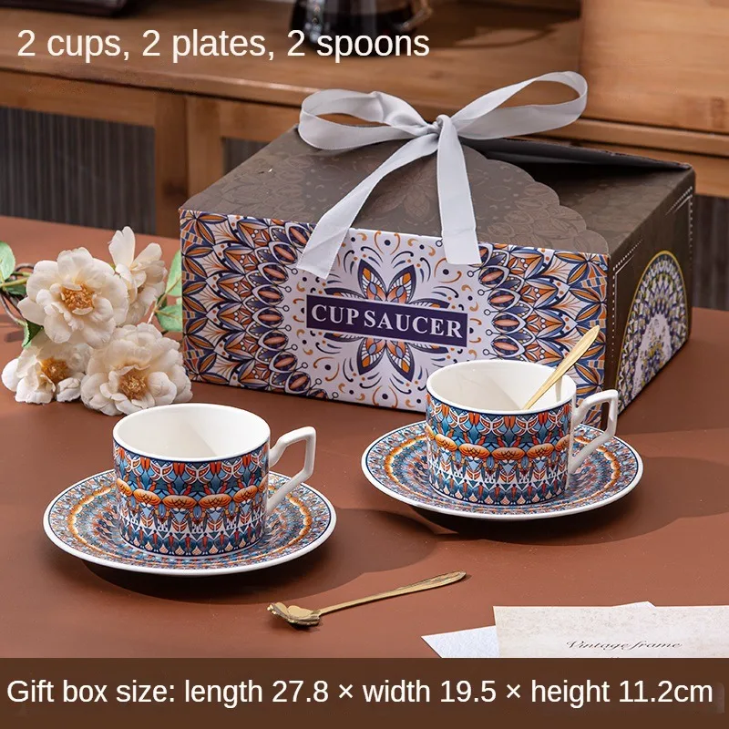 High-grade Coffee Cups and Saucers Set, Ceramic Mugs and Teacups, Wedding High-value Companion Gift, Event Gift