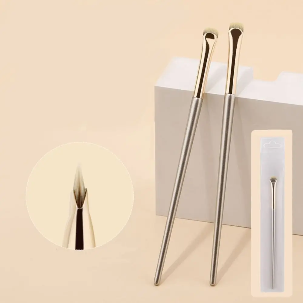 Portable Eye Makeup Brushes Natural Small Angle Angled Eyeliner Brush Outline Super Thin Flat Eyeliner Brush Female