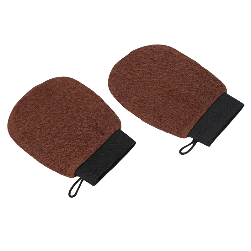 2Pcs Bath Shower Sauna Dead Hard Skin Care Exfoliator Exfoliating Massage Mitt Back Scrubber Glove