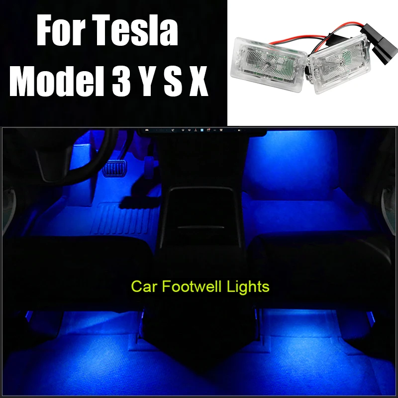 

For Tesla Model 3 Y S 2017 2018 2019 2020 2021 2022 2023 2024 Car Footwell Lamp Atmosphere Lights Interior Trim Accessories