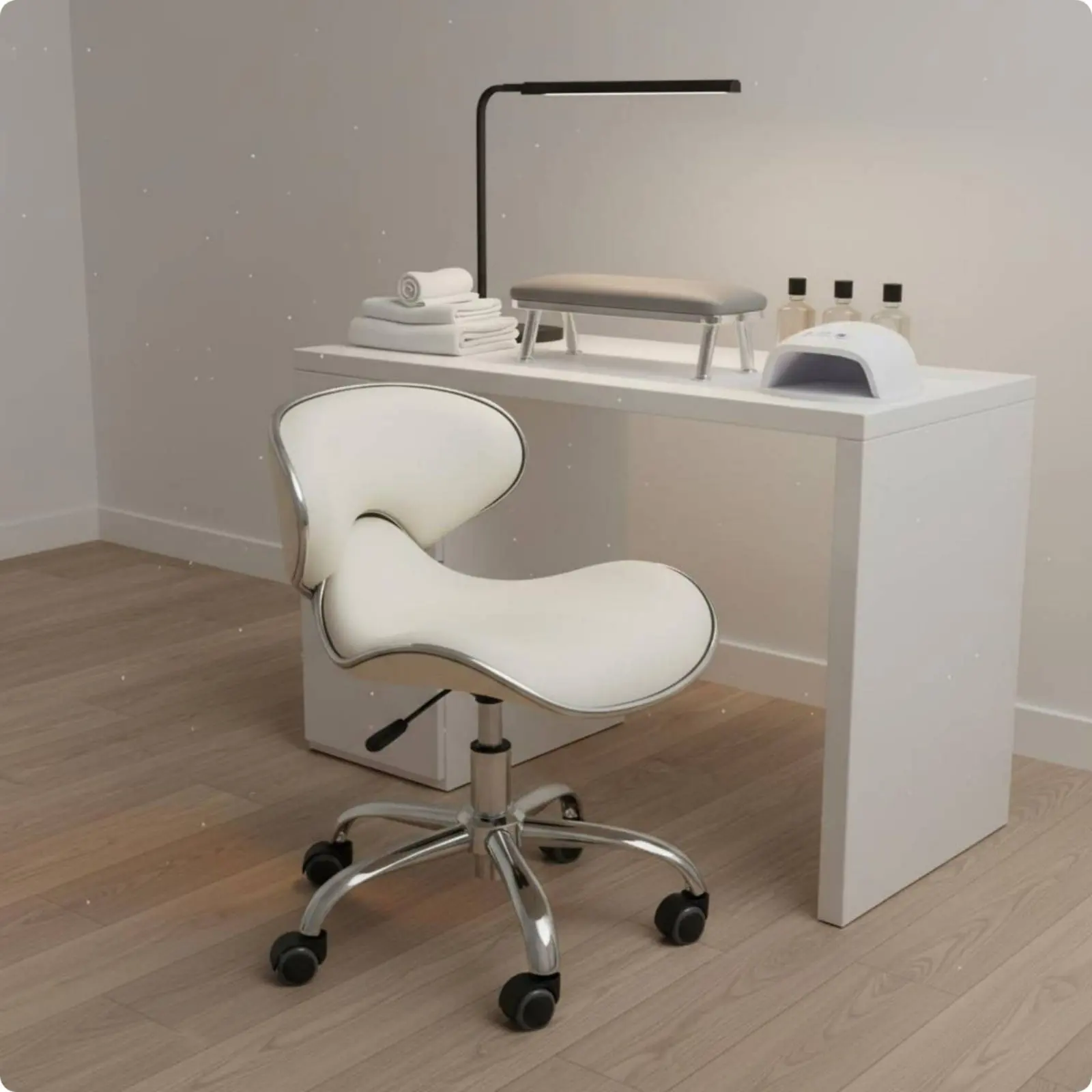 padded-professional-chair-with-wheels-low-spine-backrest-rolling-salon-chair-professional-furniture-silver-base-for-spa