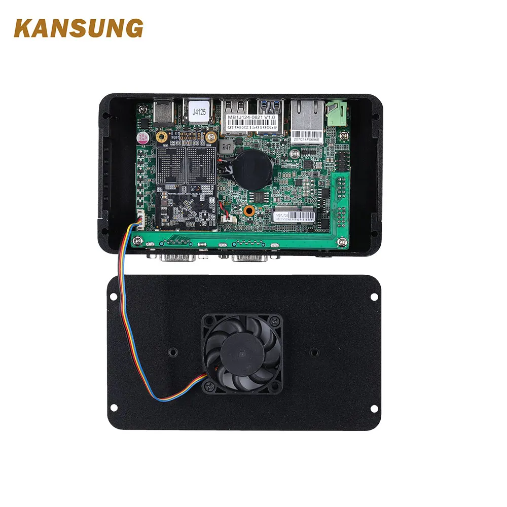 Kansung in-tel 10th gen celeron j6412 ddr4 bis zu 16g uhd grafik mit 2 RJ-45 lan micro computer lüfter loses design mini pc