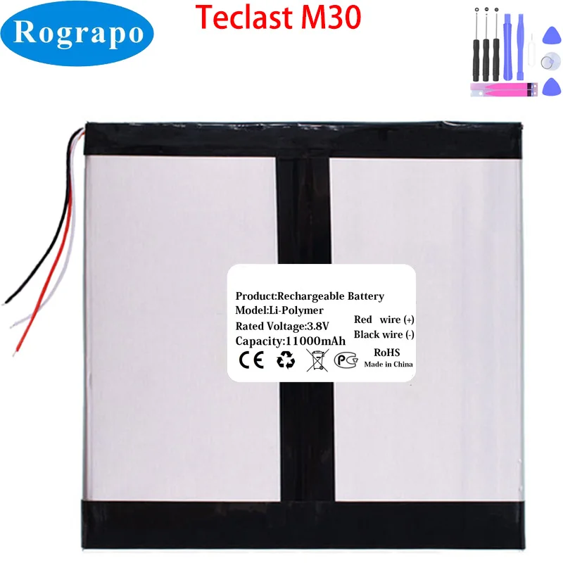 Teclast-タブレットPCバッテリー,m30,3.8v,11000mah,30125140 31126140 35125140,新品