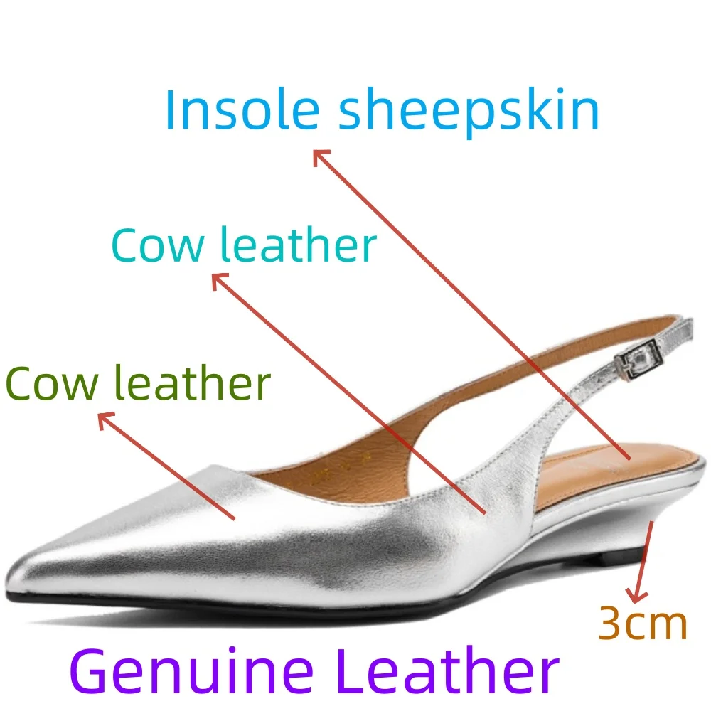 【JOCHEBED HU】Stunning Head Covered Handmade Genuine Leather Sandals Women's Pointed Toe Elegant Bottom Comfortable Shoes 34-40