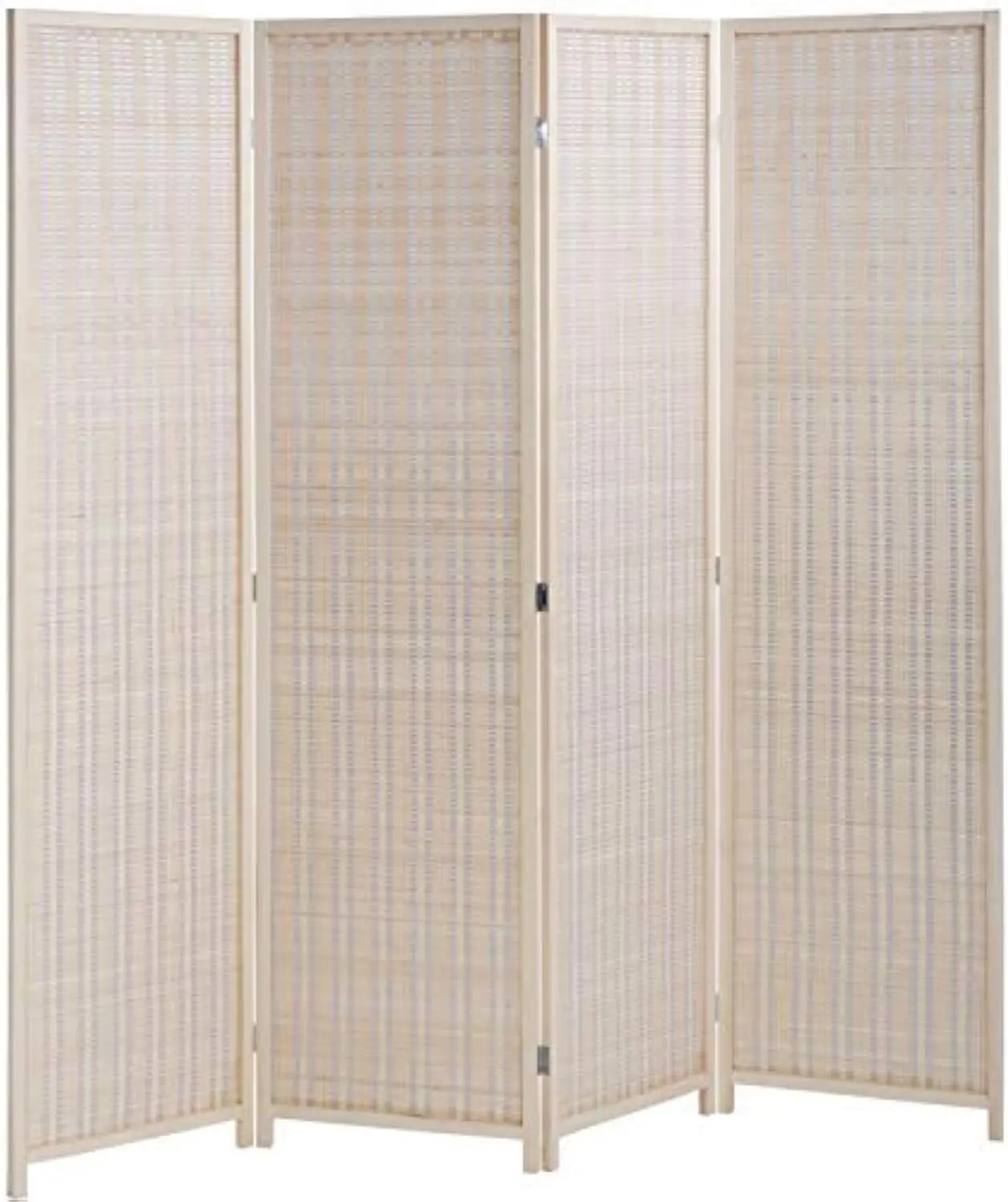 

Bamboo Room Divider Folding Privacy Wooden Screen 4 Panel 72 Inches High Natural