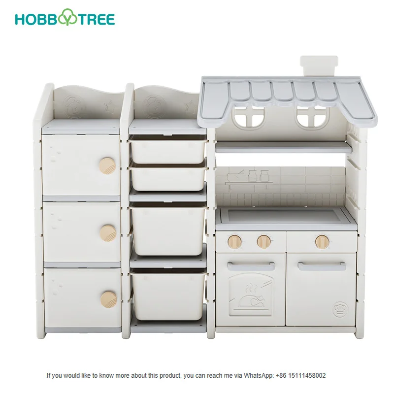 Baby Play House Children Book Shelf Cabinets Plastic Storage Box Toy Storage Cabinets