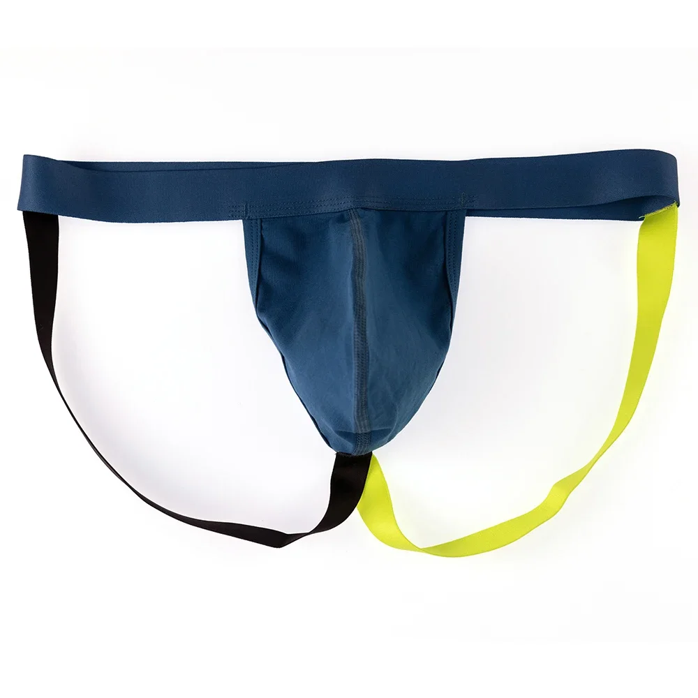 رجل منخفضة الارتفاع حزام رياضي القطن المرقعة ثونغ لينة تنفس مفتوحة الظهر U محدب مثير الملابس الداخلية للرجال #3