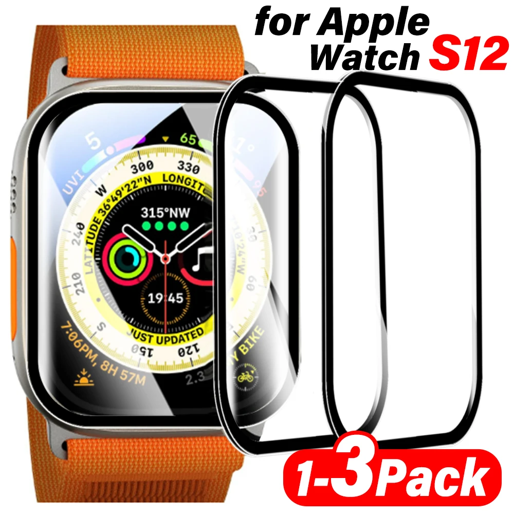 For Apple Watch S12 Composite Films Screen Protector Protective Film  1-3Pcs Anti-scratch Soft Hydrogel Film for Apple Watch S12