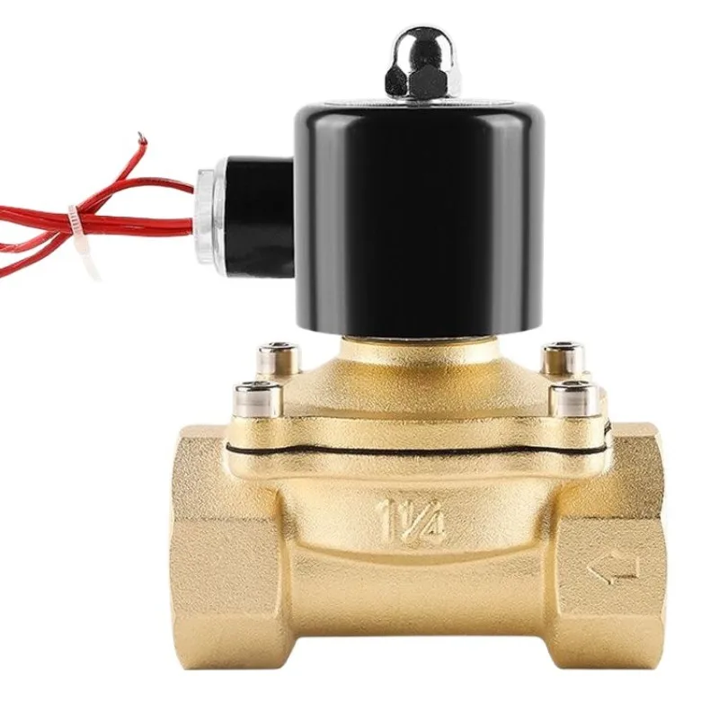 Brass Normally Closed Solenoid Valve AC220V DC24V DC12V Water Control Valve 4/6 To 2 Inch Electric on Off Valve