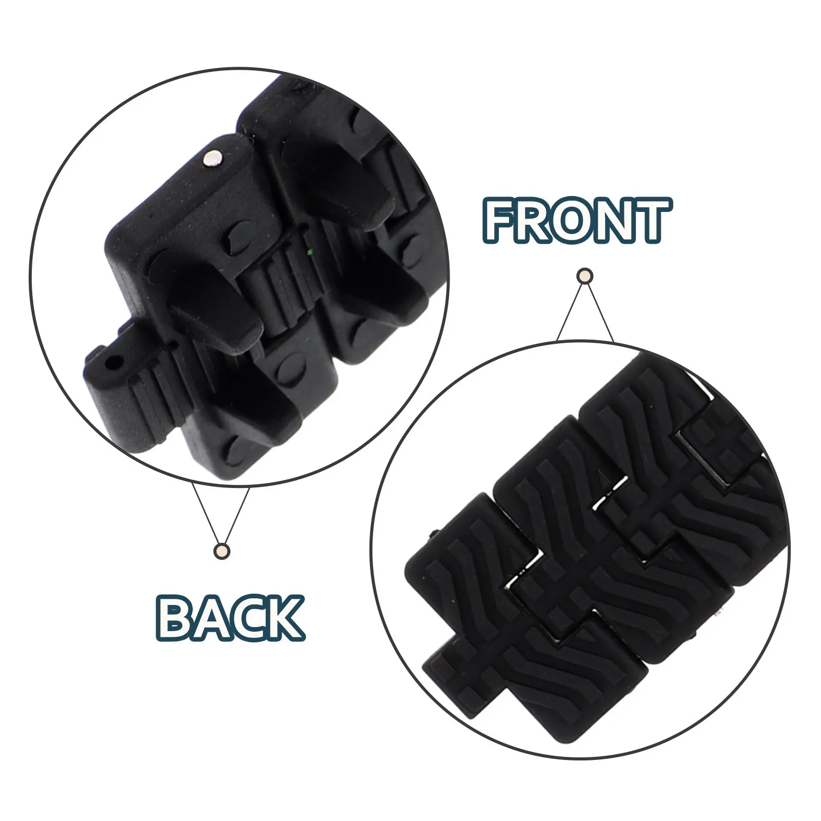 10Pcs Flexible Assembly Chain Link Fence Parts for Rc Tracked Vehicles Army Tanks Soldier Action Figures Recovery Tracks Tech view 2