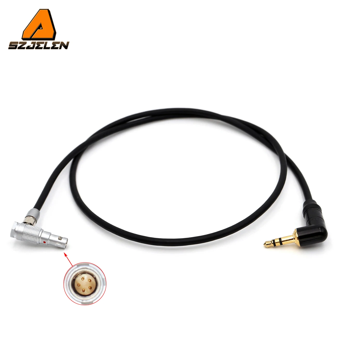 00B 5Pin Male To Elbow 3.5mm TRS Audio Cable For RED KOMODO-X / V-RAPTOR XL Camera Audio Cable ARRI ALEXA Mini Camera