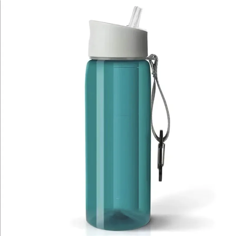 

Level 5 Portable Outdoor Water Purifier Eco-friendly Bottle with Activated Carbon Filter Manual Activation