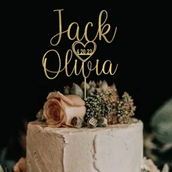 Custom Wedding Gold Acrylic Cake Topper for Groom and Bride Mr&Mrs Wood Cake Topper Wedding Engaged Party Anniversary Supplies