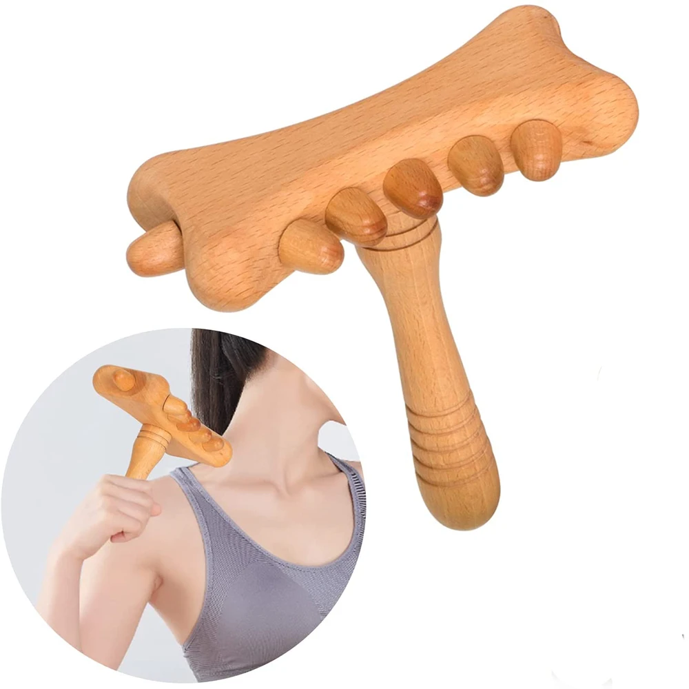 Wood Therapy Tools for Body Shaping, Anti Cellulite - Relief Soreness - Gua Sha | Lymphatic Drainage Wood Therapy Massage Tools