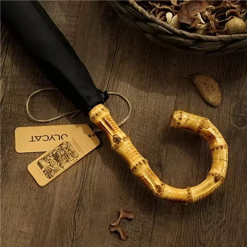 

OLYCAT Large Bamboo Umbrella Men Windproof Corporation Golf Big Outdoor Umbrella Rain Luxury Designer Umbrella