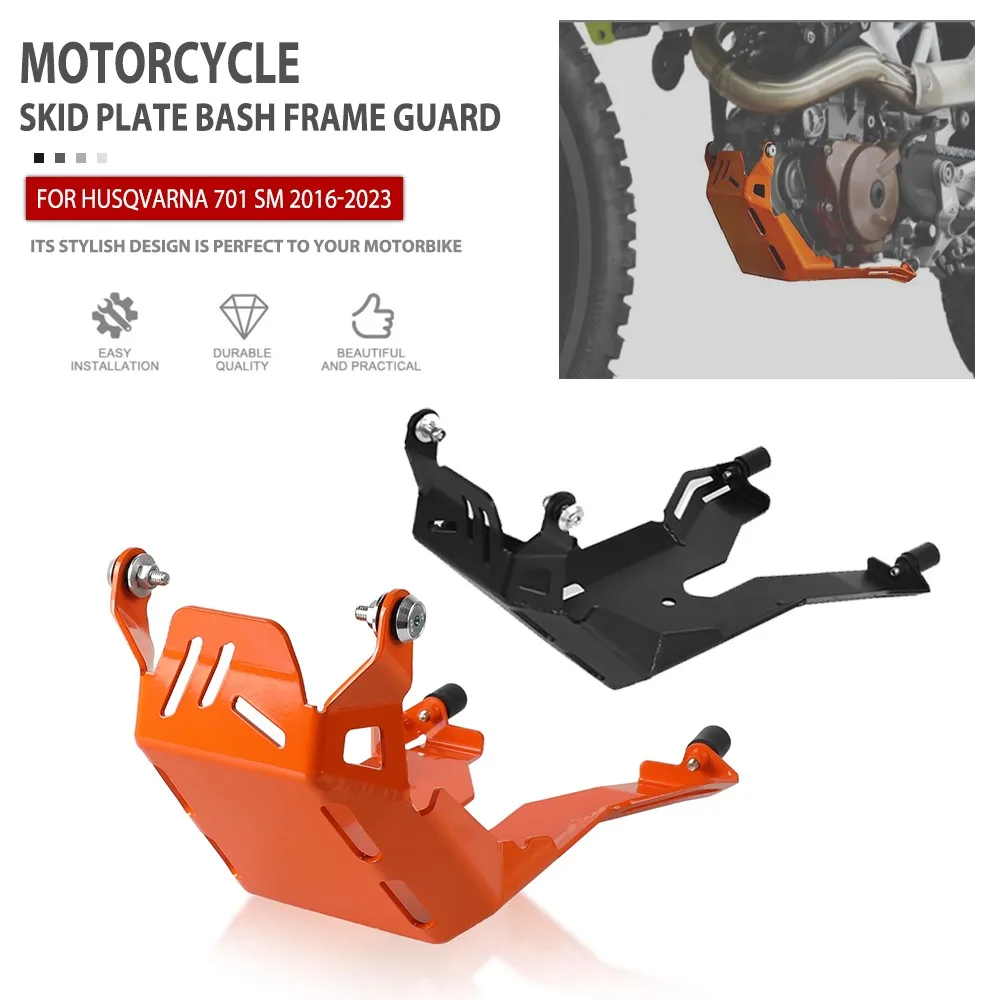 Motorcycle Engine Protection Cover Chassis Under Guard Skid Plate For Husqvarna 701 SM 2016-2023 2022 2021 2020 2019 2018 2017