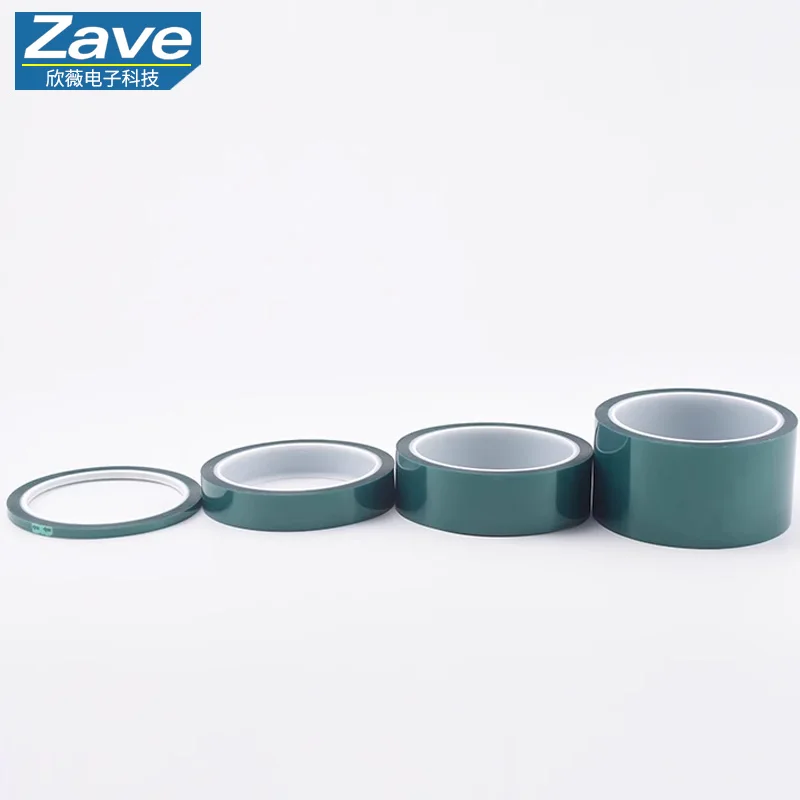 PET Green High-Temperature Resistant Tape, PCB Plating Protective Film, Glass Spraying & Painting Masking Tape, Silicone Adhesiv