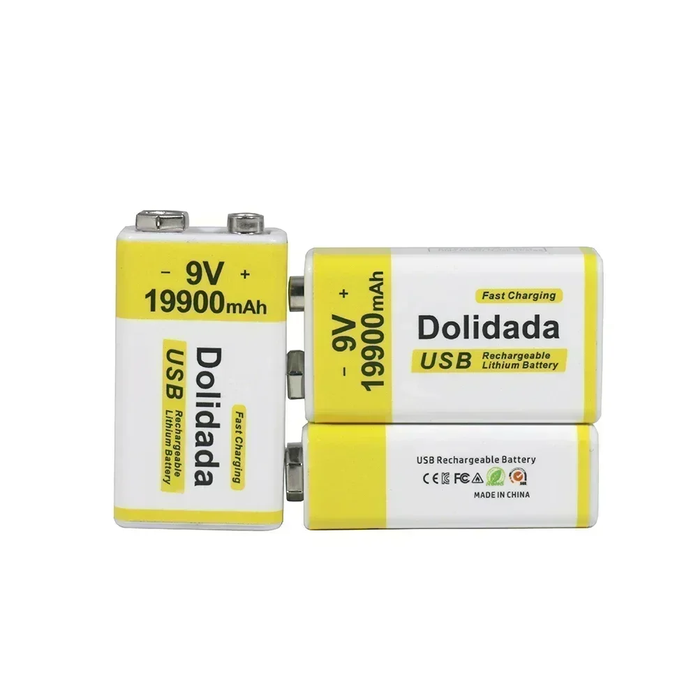 2024 Spedizione Gratuita Best-seller 9V 19900mAh LI-ION Batteria Ricaricabile Mini USB Batteria per Multimetro Microfono Giocattolo KTV