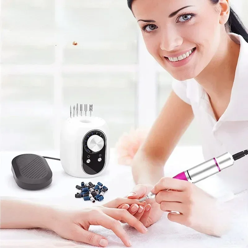 

Desktop Nail Polish Machine, LED Display Electric Manicure Drill Adjustable Speed Nail Care, Professional Nail Remover Equipment