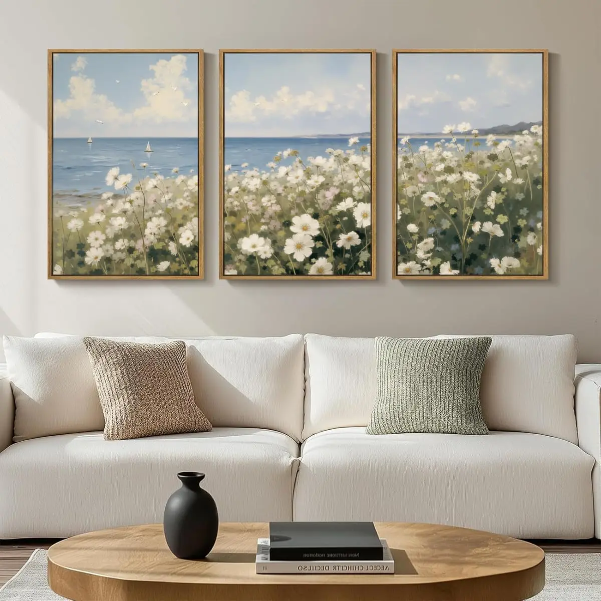 3pcs/Set Minimalist Floral Canvas Printing Wall Art, Luxury Posters, Living Room, Bedroom, Office, Corridor Decorative Painti