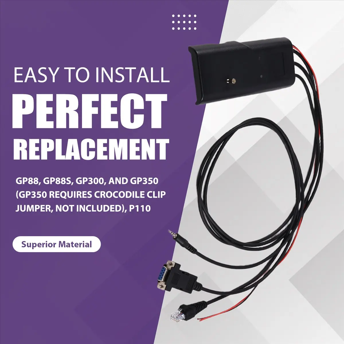 

(ABGQ) Кабель для программирования радиостанций Motorola, раций, моделей GP300, CP040, CP100, CP140, GP88, GP88s, GP300, 3 в 1