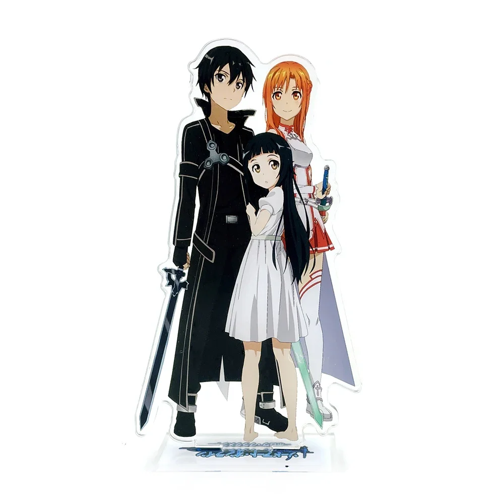 SAO Kirito Asuna family yui acrylic standee figurines desk decoration cake topper anime