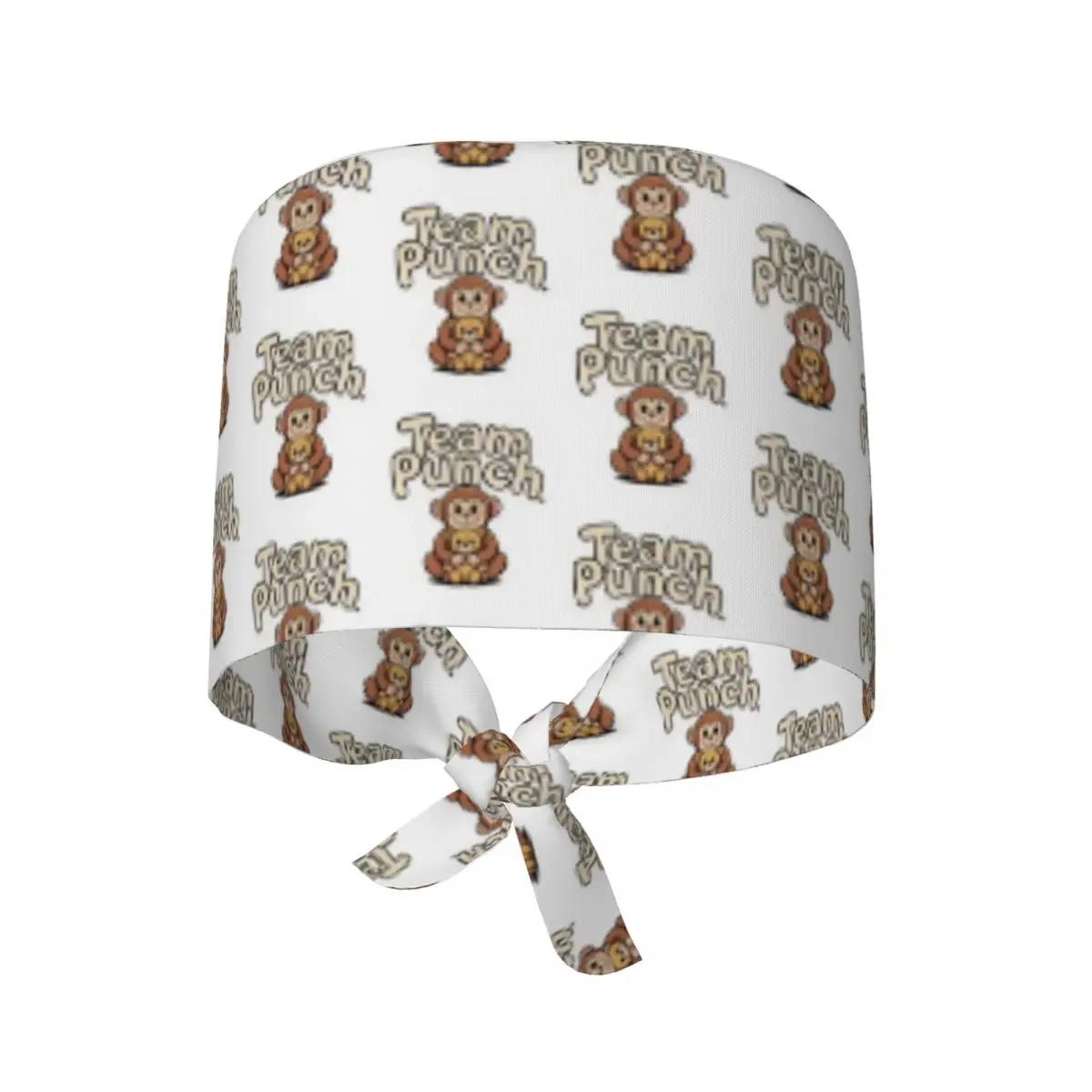 Nursing Hats Team Punch Funny Monkey Working Caps For Unisex Women Casual Bandage Tie Back Work Scrub Cap Adjustable Medical Cap