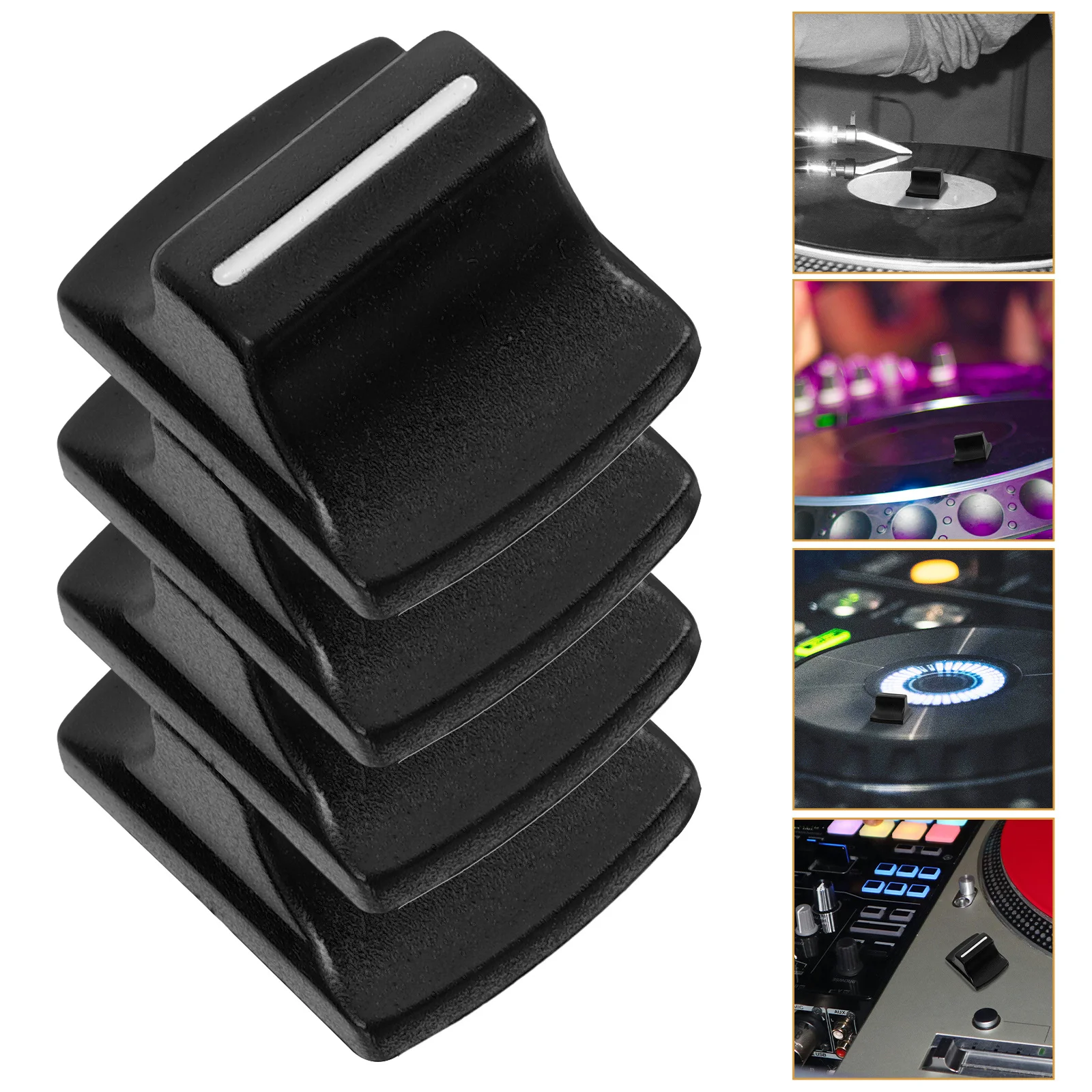

8pcs Fader Knobs Straight Sliders Replacement For Console Mixer Volume Control Dj Audio Equipment Accessory Portable
