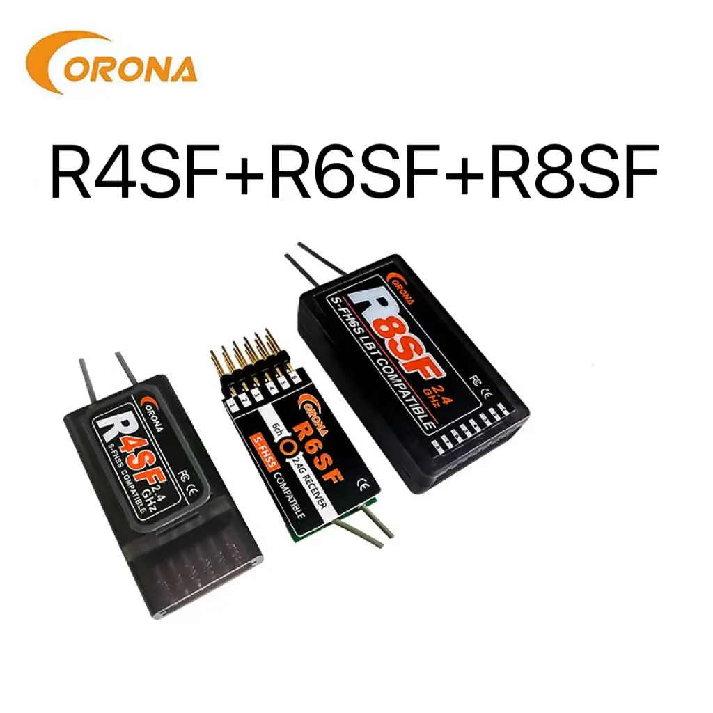 Corona Receiver R4SF R6SF R8SF S-FHSS/FHSS 4ch 6ch 8ch Compatible FUTABA T6J T8J T14SG T18MZ T18SZ