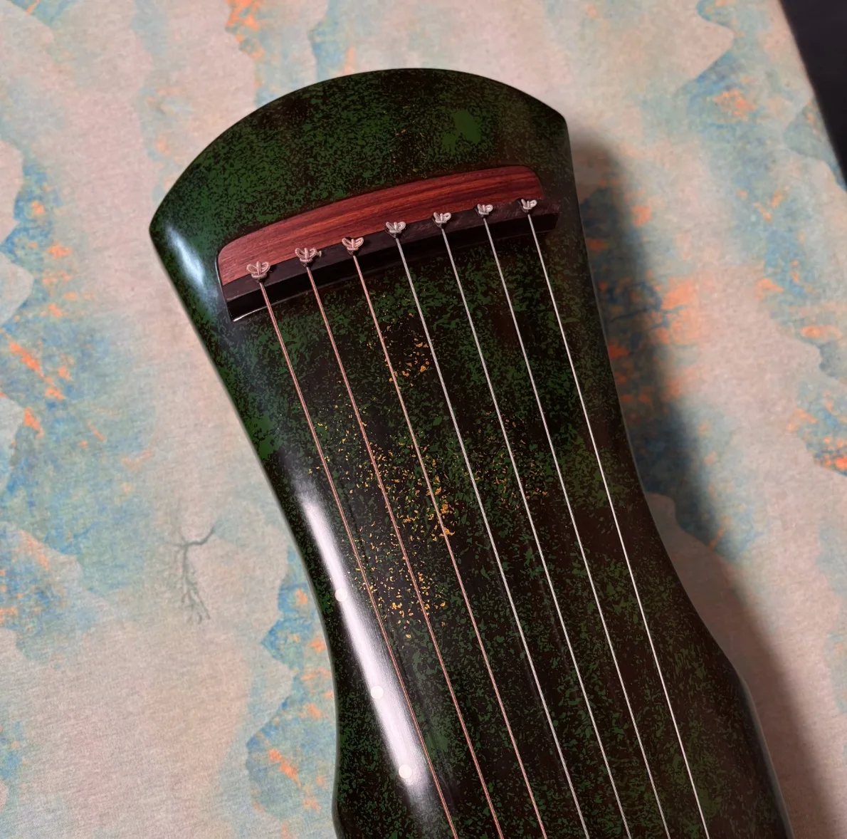 Handmade Guqin Made of Century-old Chinese Fir, Raw Lacquer Traditional Chinese String Instrument