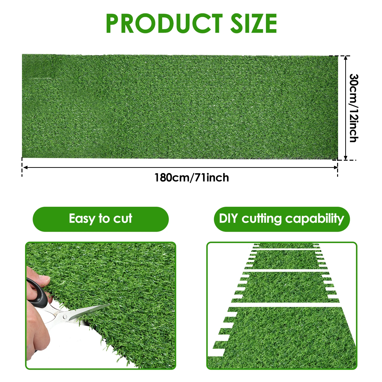 Artificial Grass Table Runner Soft Faux Cloth DIY Tabletop Decoration Anti-Shedding Anti Slip Green Lawn Mat Natural False Rug