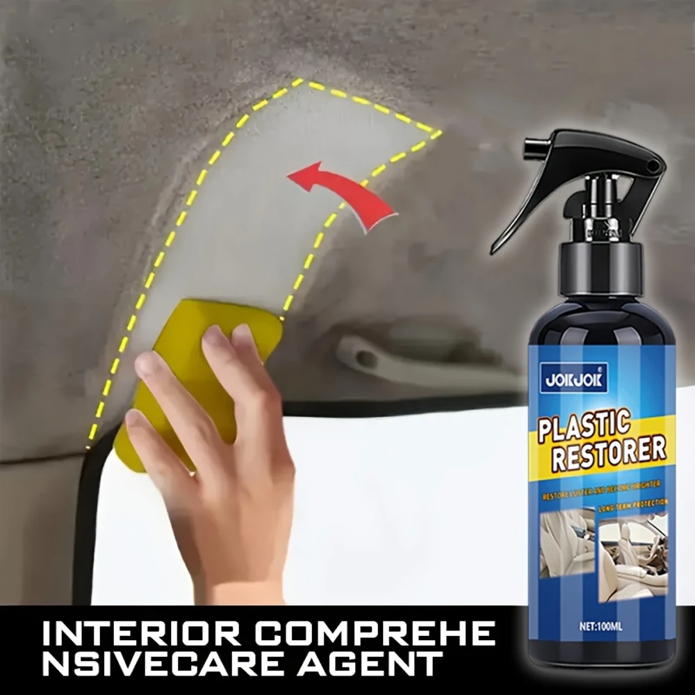 

JOKJOK 100 мл новый восстановитель пластика для салона автомобиля — восстанавливающий цвет, антивозрастной, трещинный, простой в использовании спрей для очистки поверхности