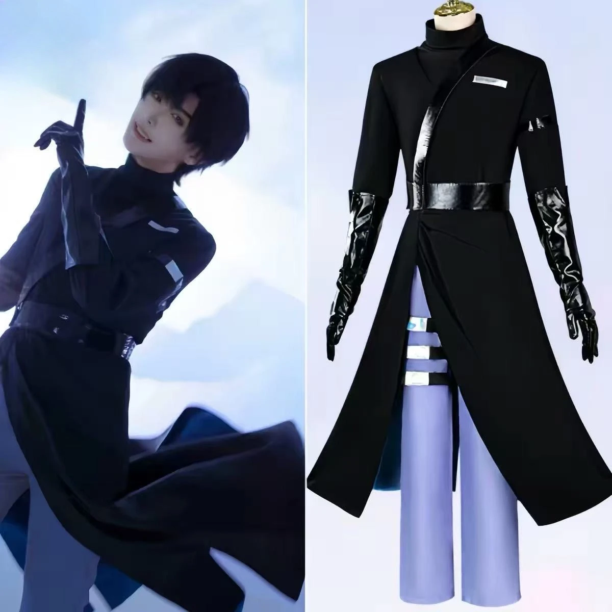 

Game Alien Stage Ivan Till Cosplay Costume Jacquard Fabric Coat Pants Belt Full Set Cos Convention Halloween Christmas Outfit