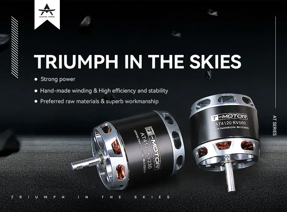 AEORC T-Motor AT4125A Brushless Motor 540KV High-Power RC Aircraft Motor with Strong Power & Stable Performance for RC Planes