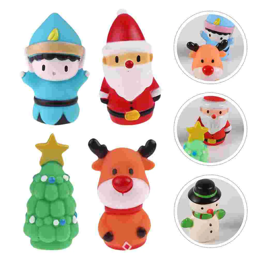 5 Pcs Christmas Finger Cots Kids Puppet Toy Plaything Baby Cover Children Puzzle