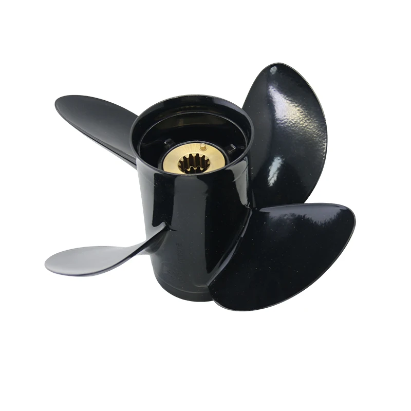 Captain Aluminum Propeller 4 Blades Pitch 11-15 Fit Mercury Outboard Engine 25HP 35HP 40HP 50HP 55HP 60HP 13 Spline RH